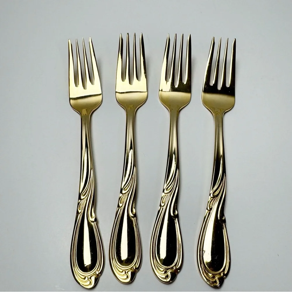 Vintage International Electro Plated Gold Flatware 24 Piece